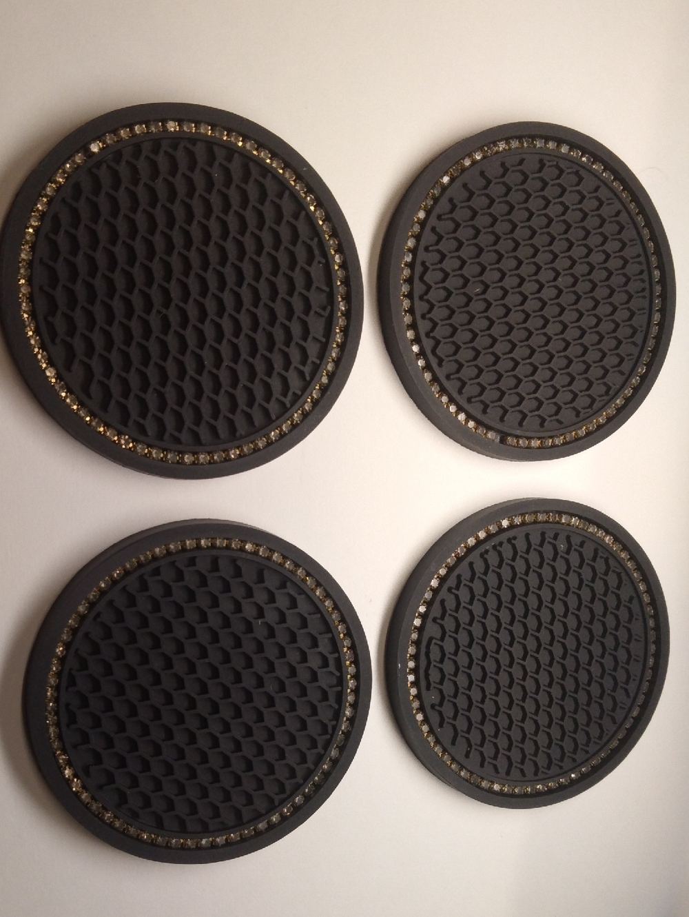 Set Of 4-Bling Car Cup Holder Coaster NWT